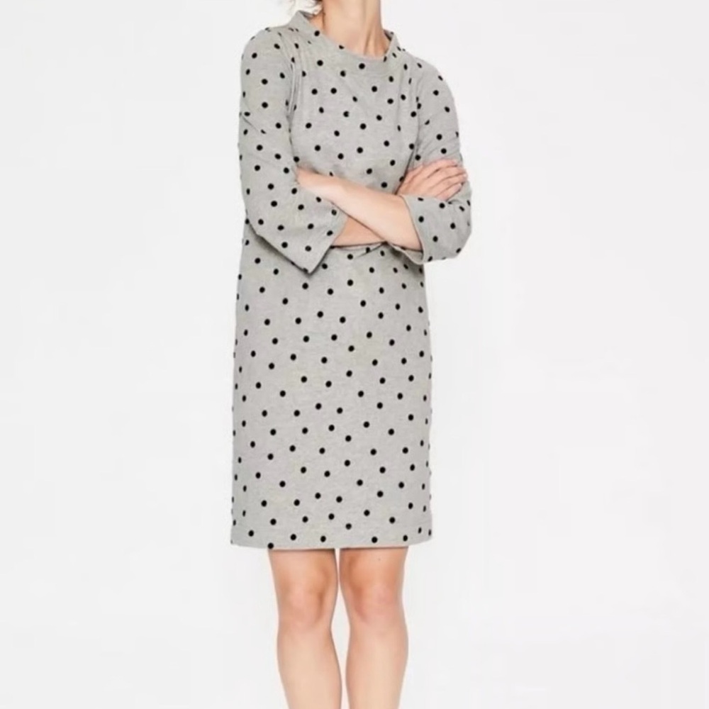 Boden Livia Polka Dot Sweatshirt Dress